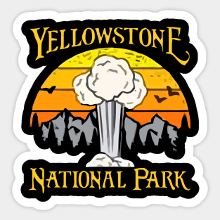 yellowstone national park retro Sticker